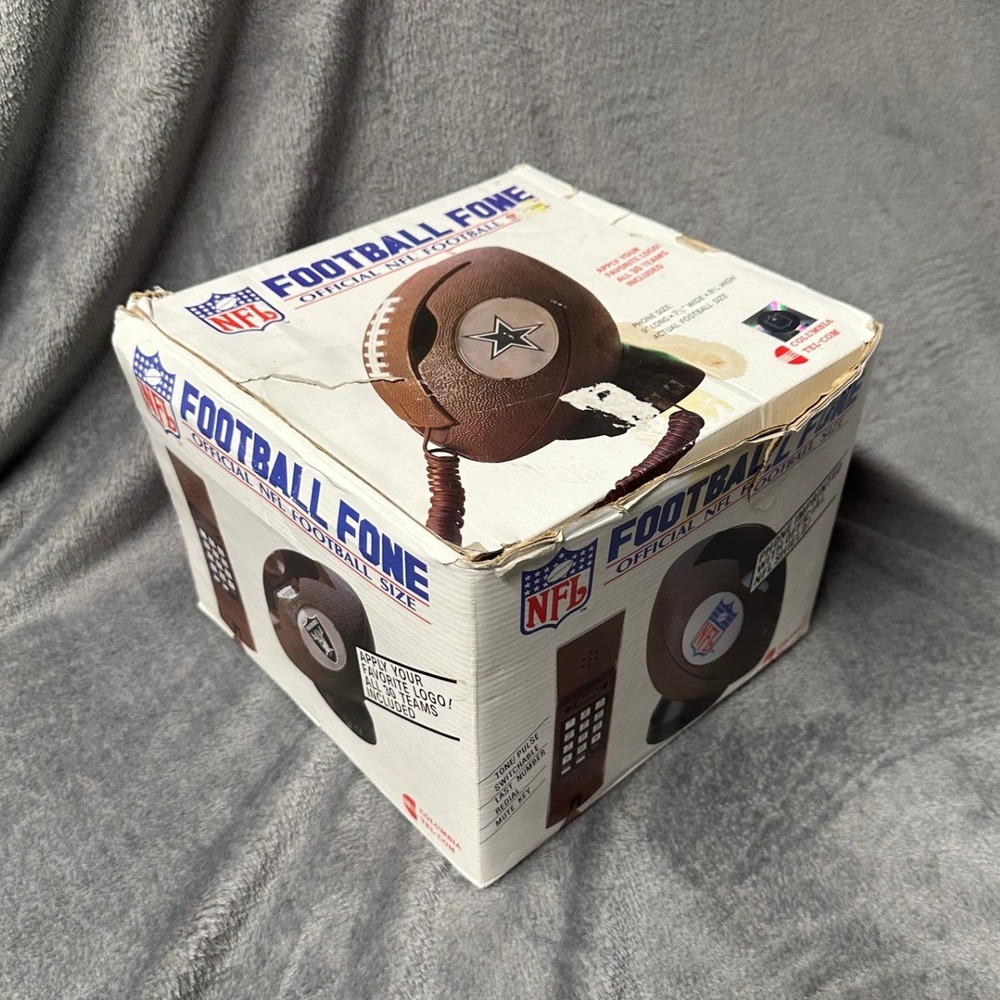 Vintage NFL Football Fone Columbia Man Cave Landline Phone NFL-28 All Teams Box